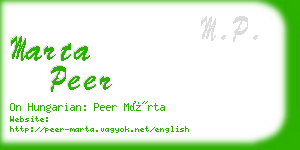 marta peer business card